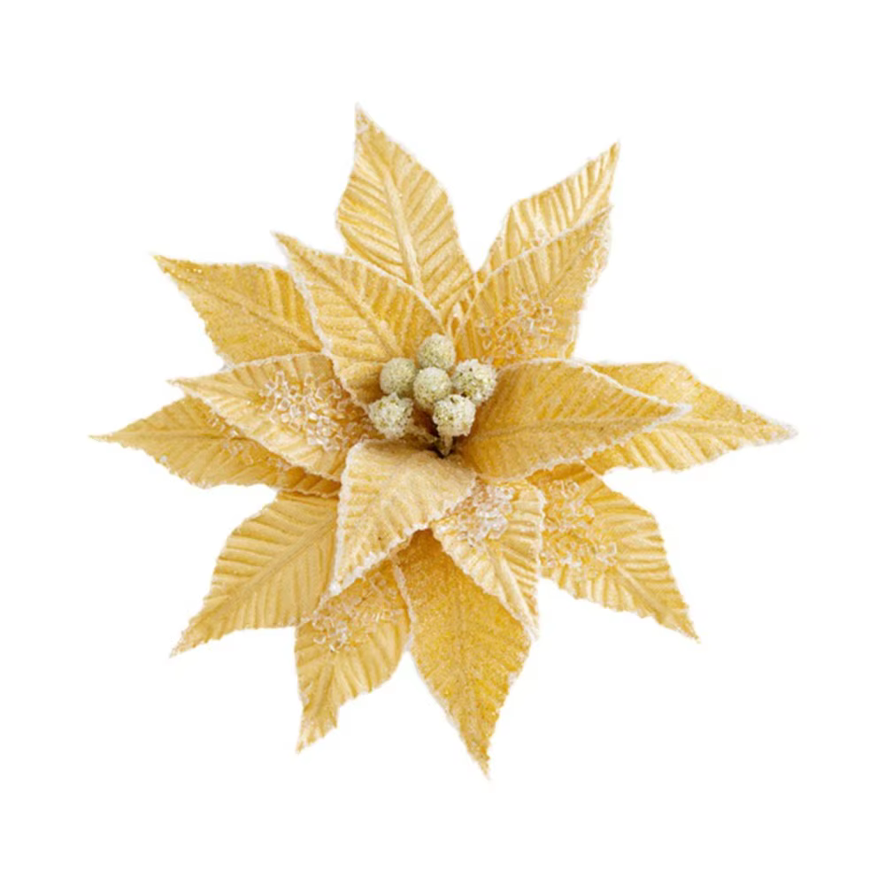 Fleur de noël luxueuse en Faux velours