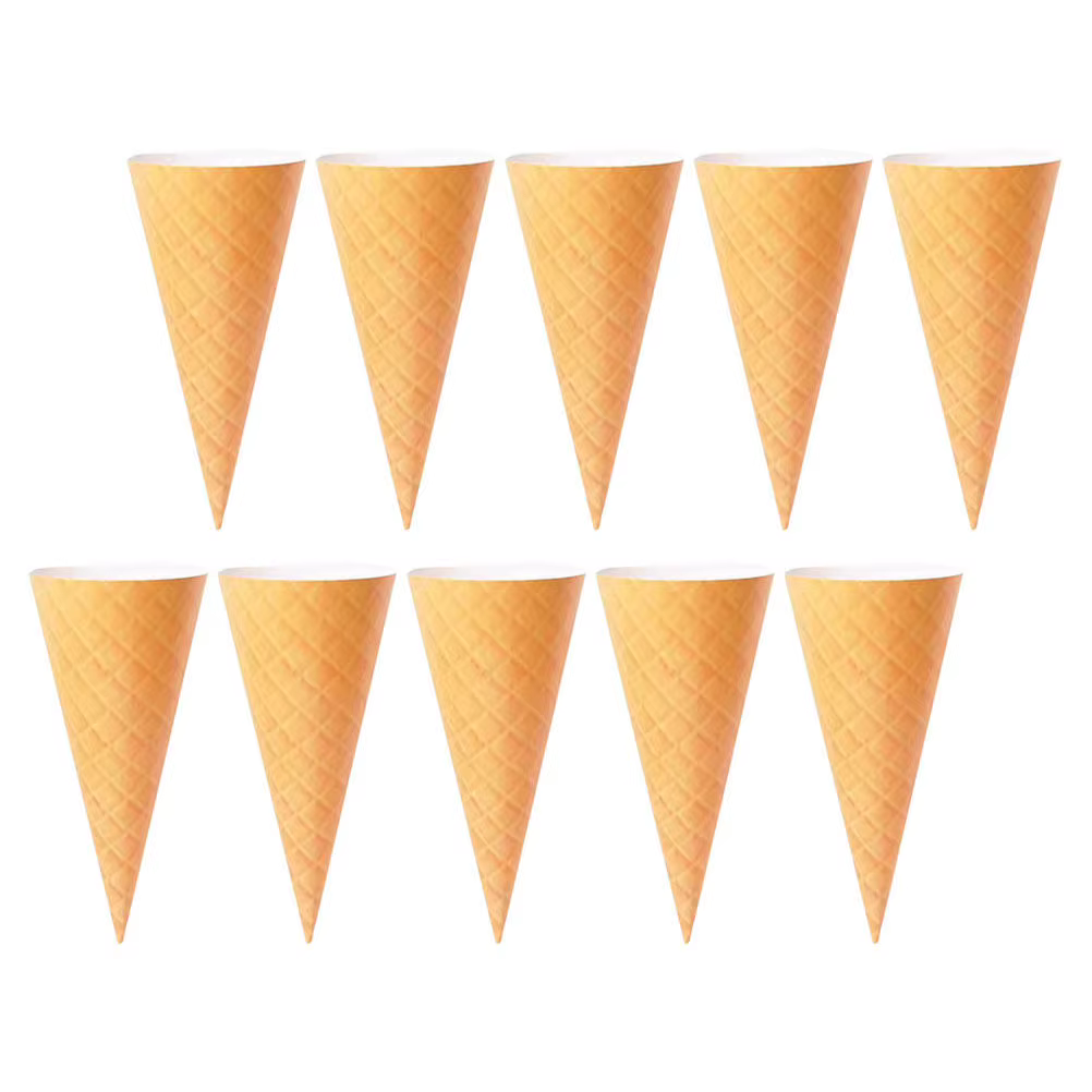Lot de 10 cônes à glace en papier d'emballage floral