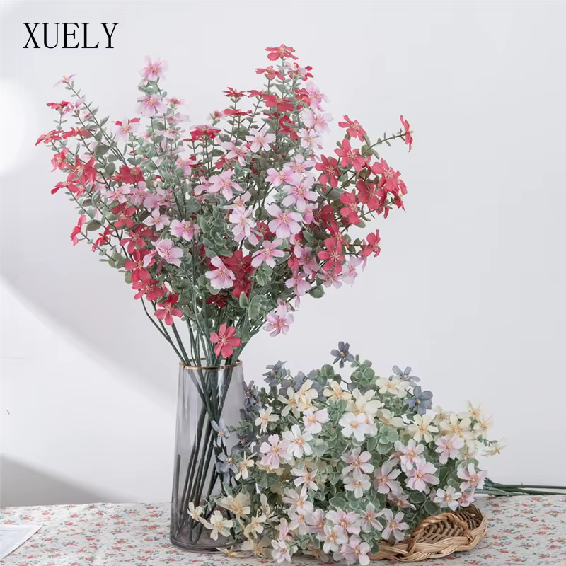 Fleurs de soie pour bouquet de mariée de mariage