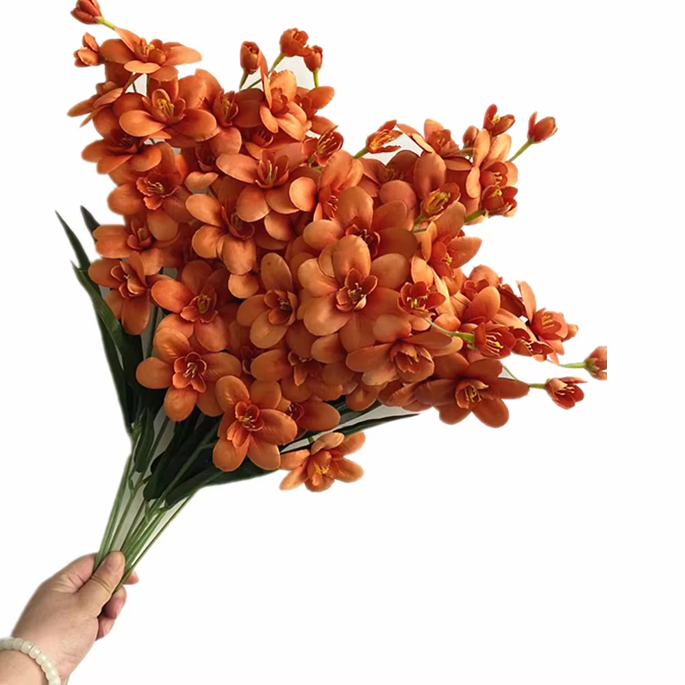 InjCattleya-Branche de fleur avec cuir chevelu vert