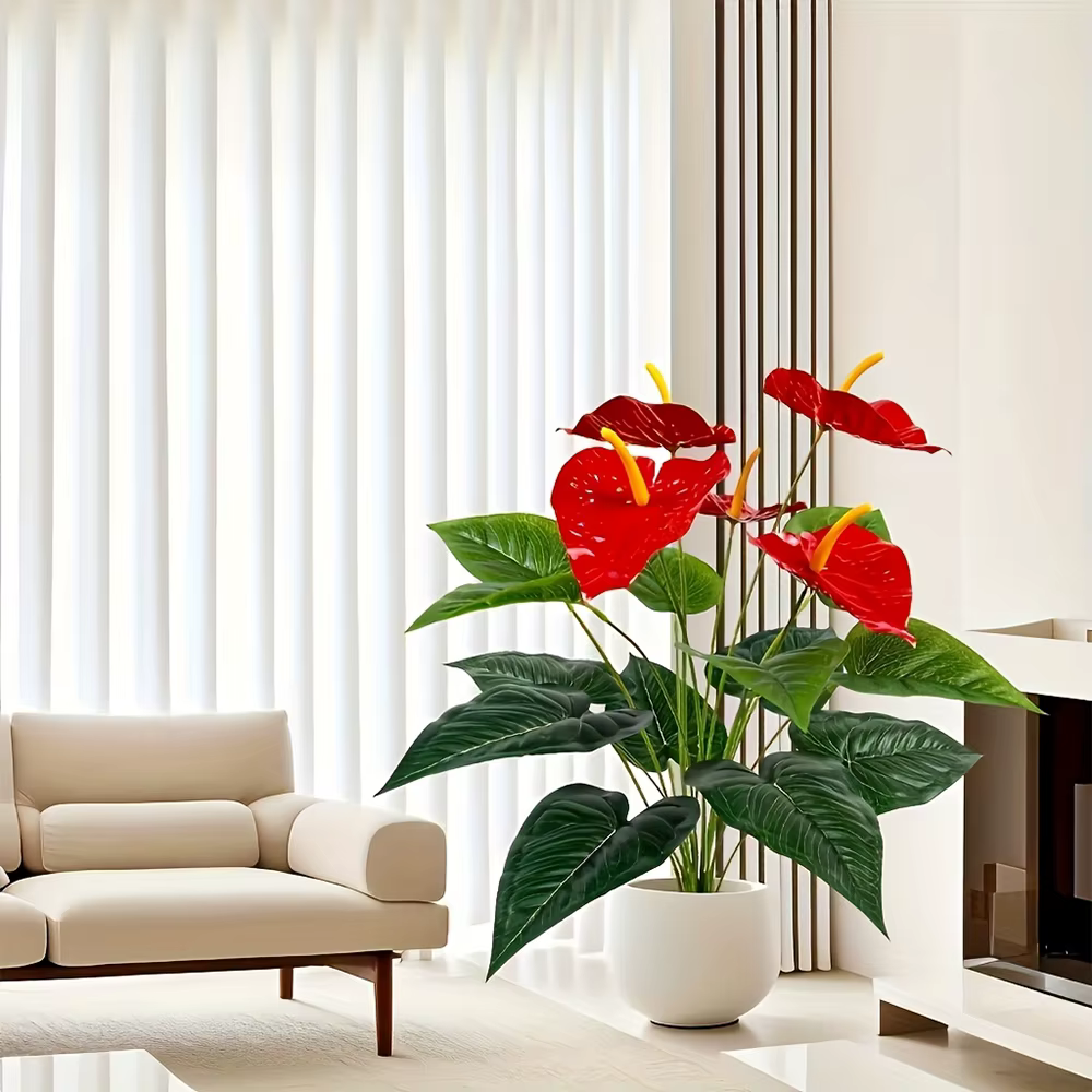 Anthurium artificiel à 18 têtes