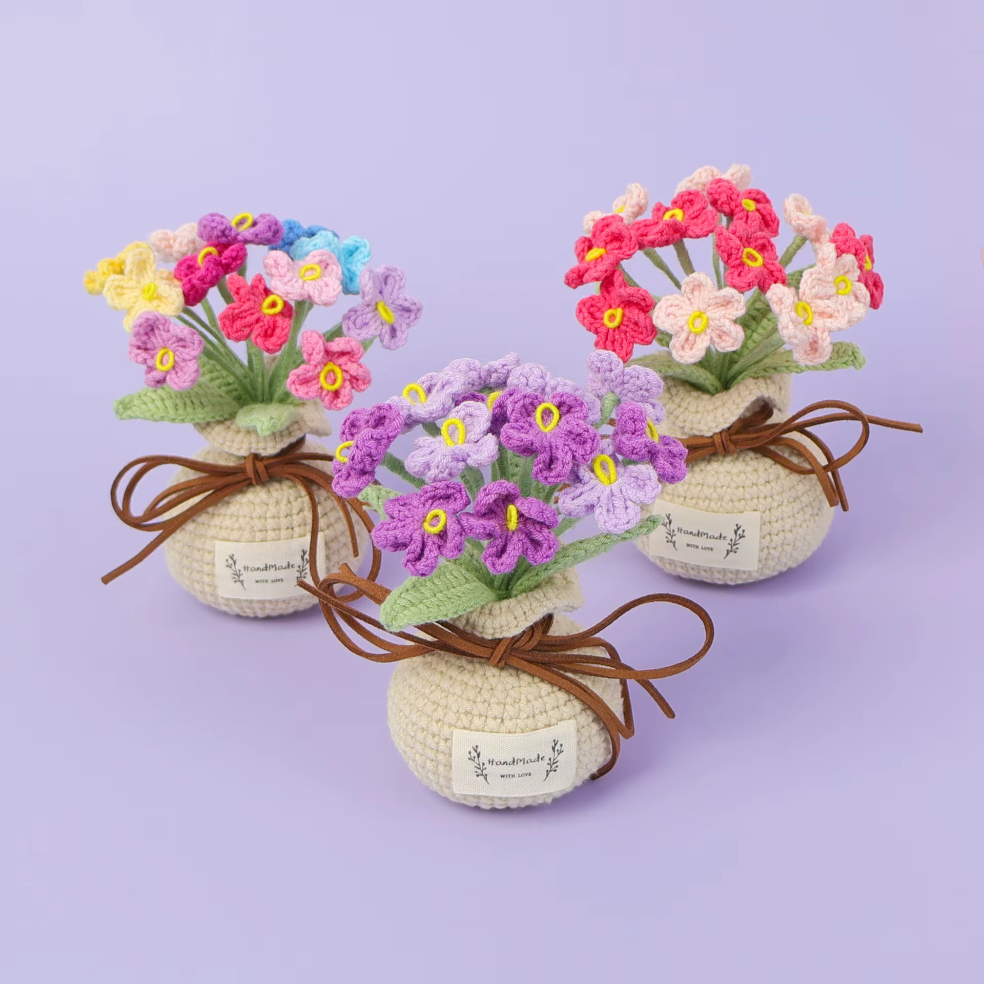 Pot de fleurs mignon tissé à la main