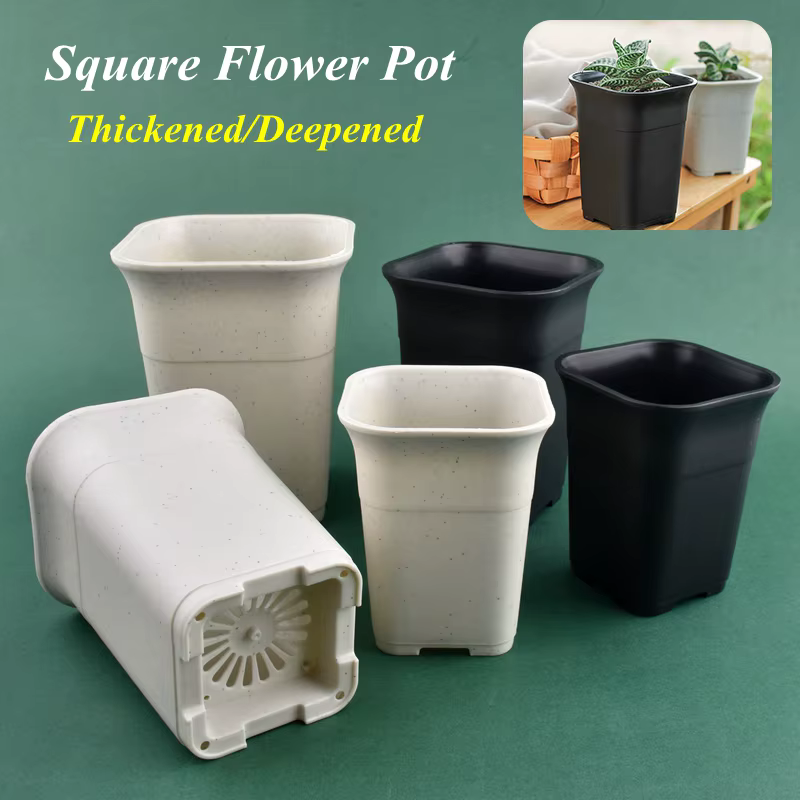 Pot de fleurs pour plantes carrées approfondies