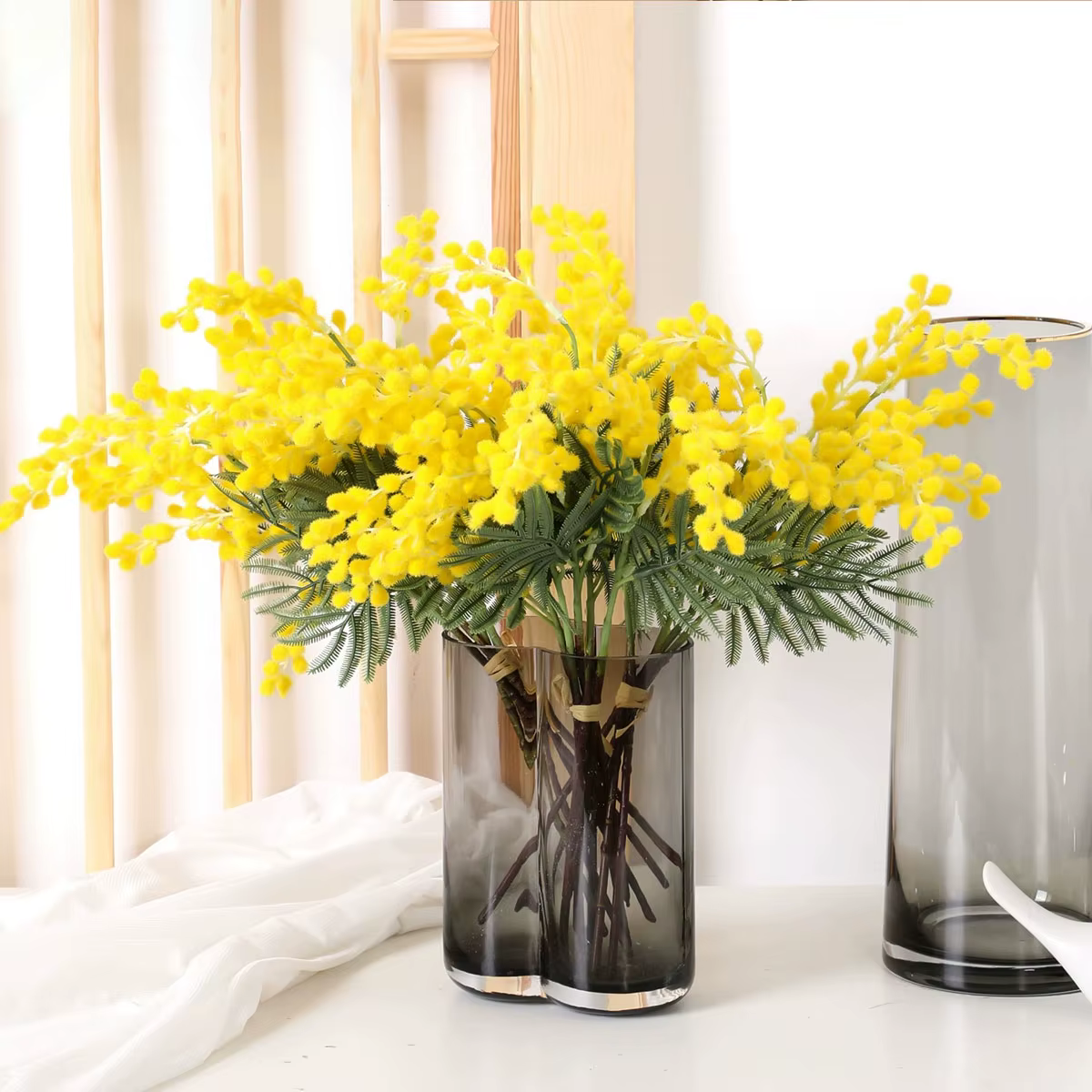 Mimosa artificielle, fleur artificielle de printemps