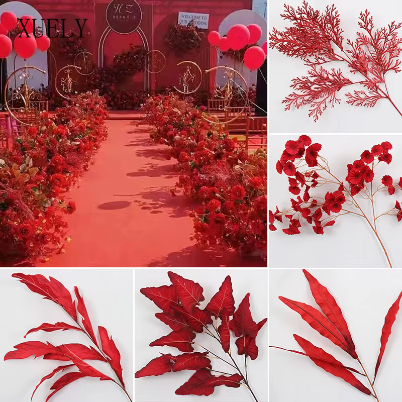 Fleur à branche unique série rouge
