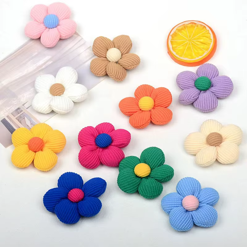 Accessoires de cheveux en coton de remplissage de fleurs