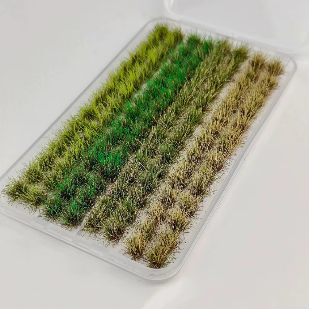 120 Pièces de Touffes d'Herbe Multicolores Auto-adhésives