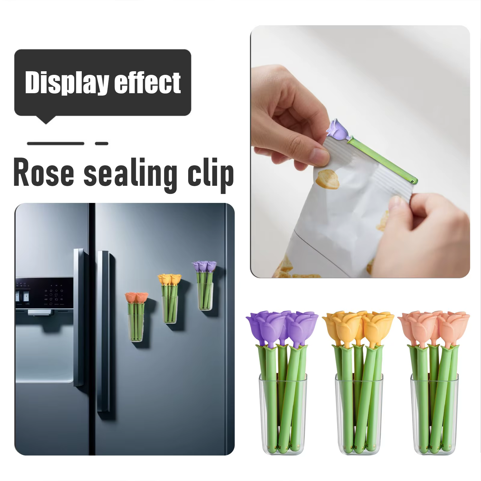Clips pour pommes de terre en forme de fleur de Rose