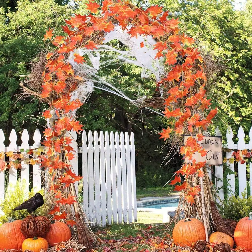 Guirlande de feuilles d'érable artificielles d'automne