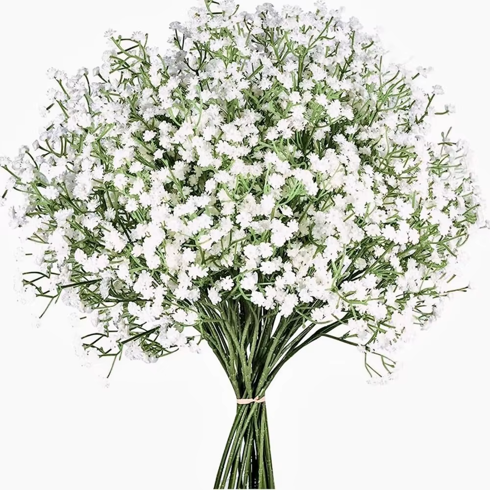 Fleurs artificielles Gypsophila blanches de 60 cm