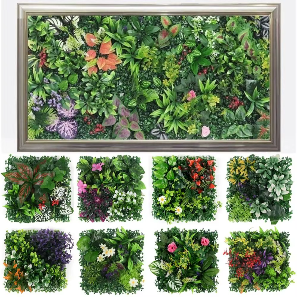 Panneau mural de plantes artificielles