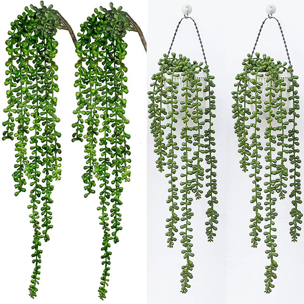 Plante suspendue en rotin d'eucalyptus artificiel