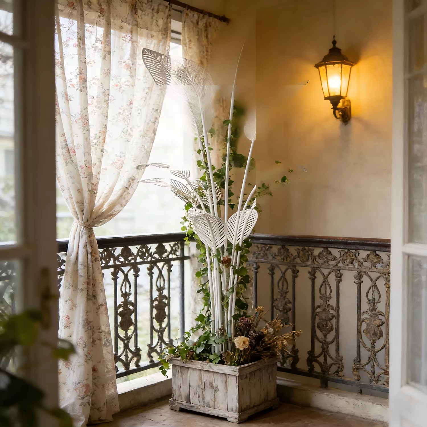 Décoration de bananier simulé en métal