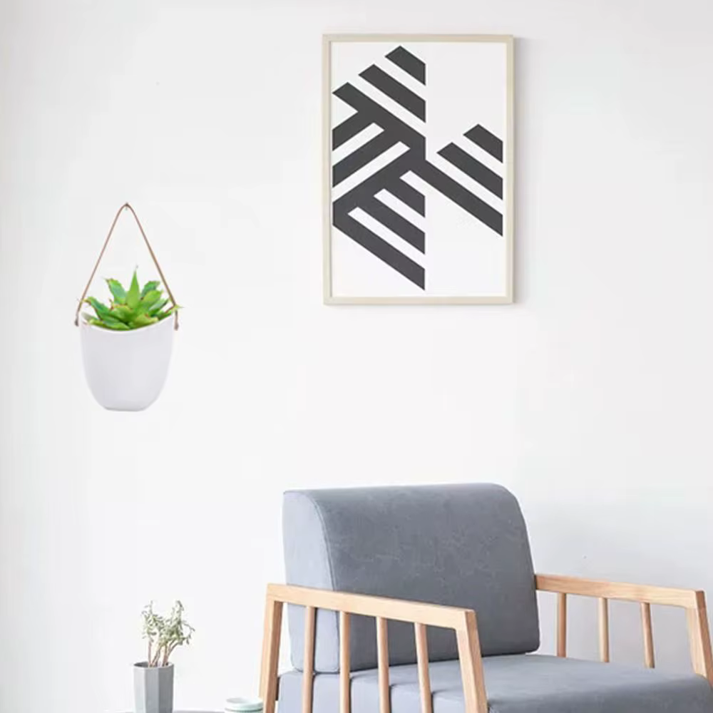 Pot de fleurs mural portable blanc