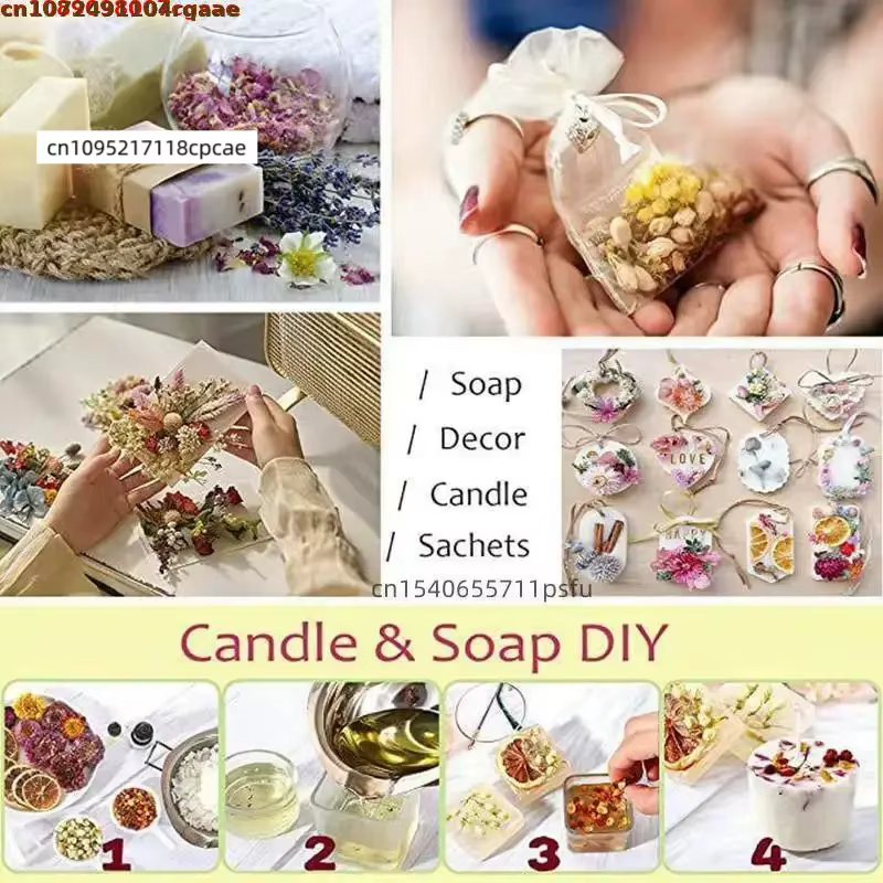 Kit DIY Savon et Bougie Fleurs Séchées – Rose