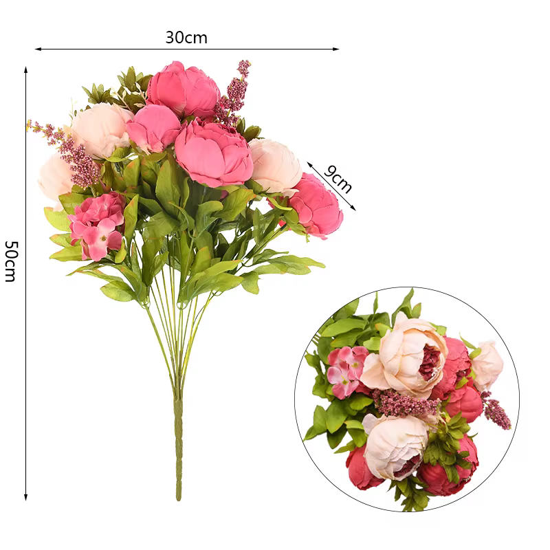 Bouquet de Fausses Fleurs en Soie