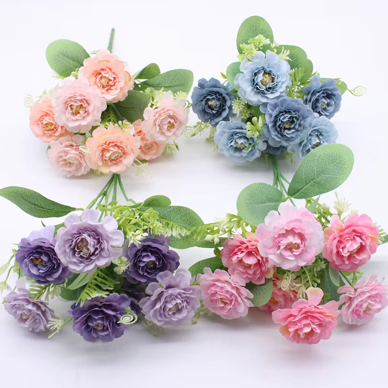 Fleurs artificielles en soie