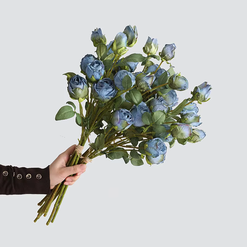 Bouquet de fausses Roses en soie