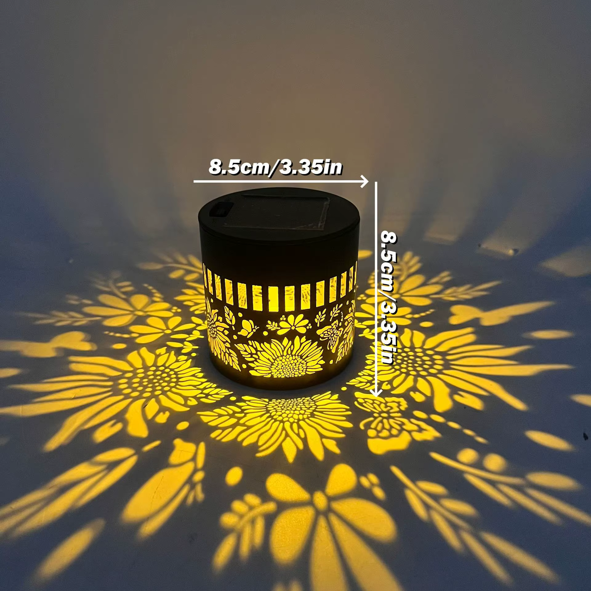  Lampe murale solaire en forme de tournesol, motif mandala, pour décoration extérieure de jardin, patio, véranda, cour