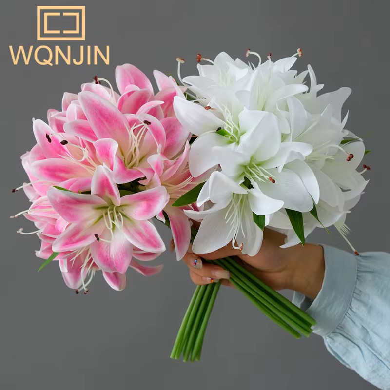 1 paquet de 20 fleurs de Simulation de lys pour la décoration de la maison