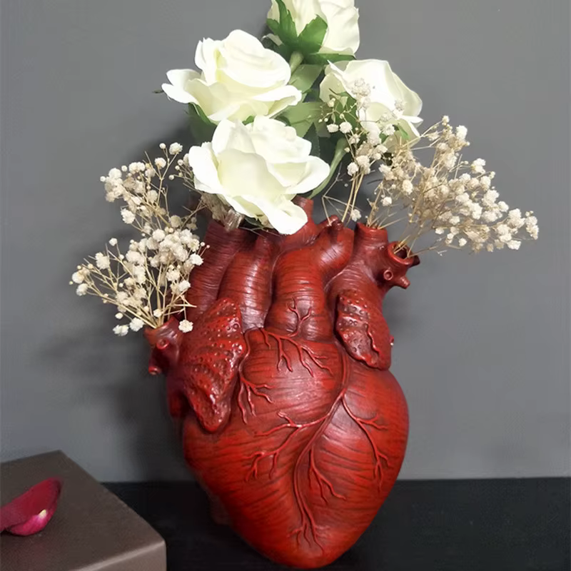 Vase à Fleurs en Forme de Cœur