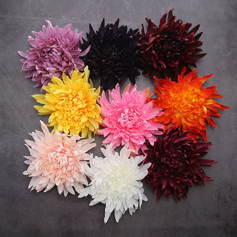 Tête de chrysanthème d'acacia doré de style européen simulé