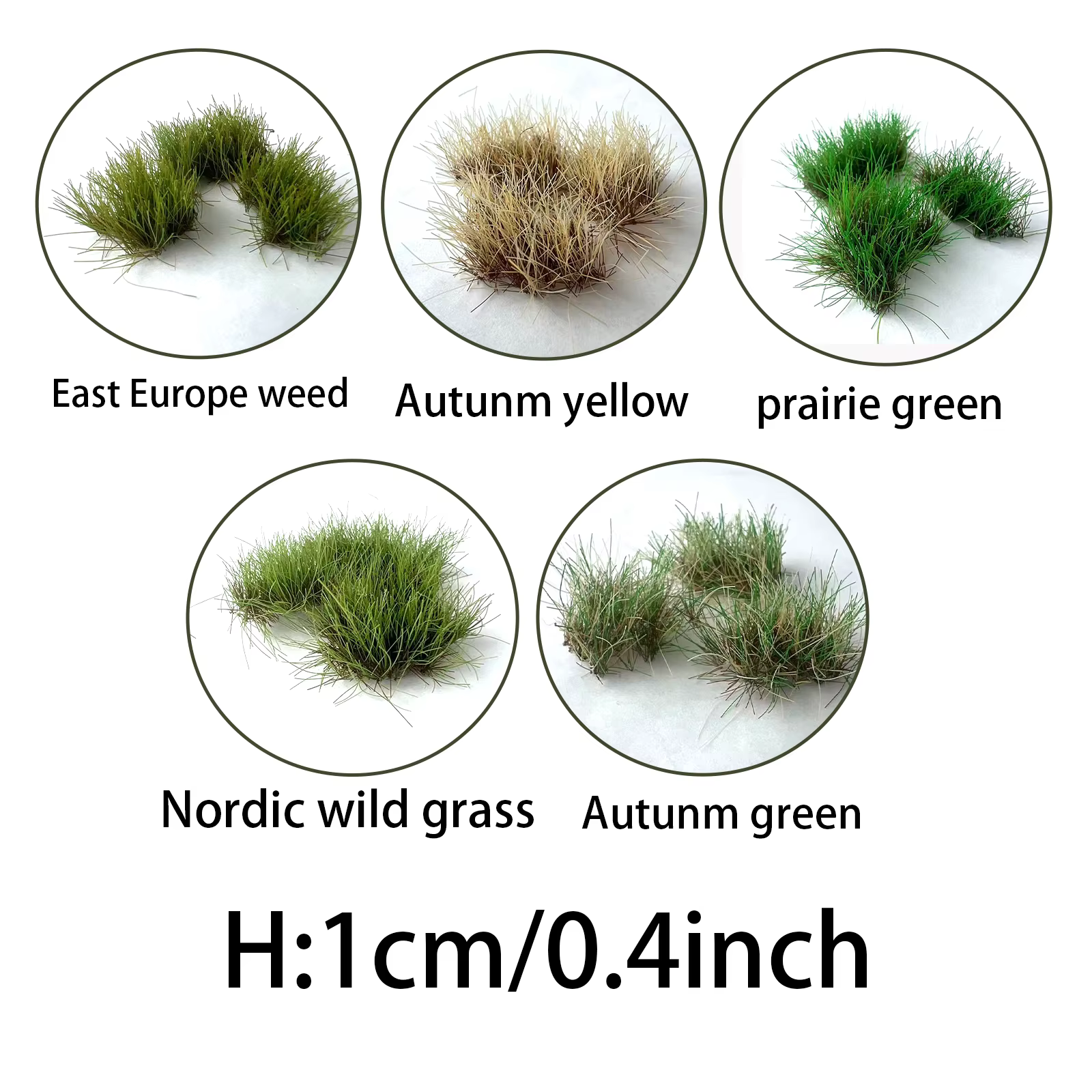 Tufes d'herbe statiques miniatures de 10MM