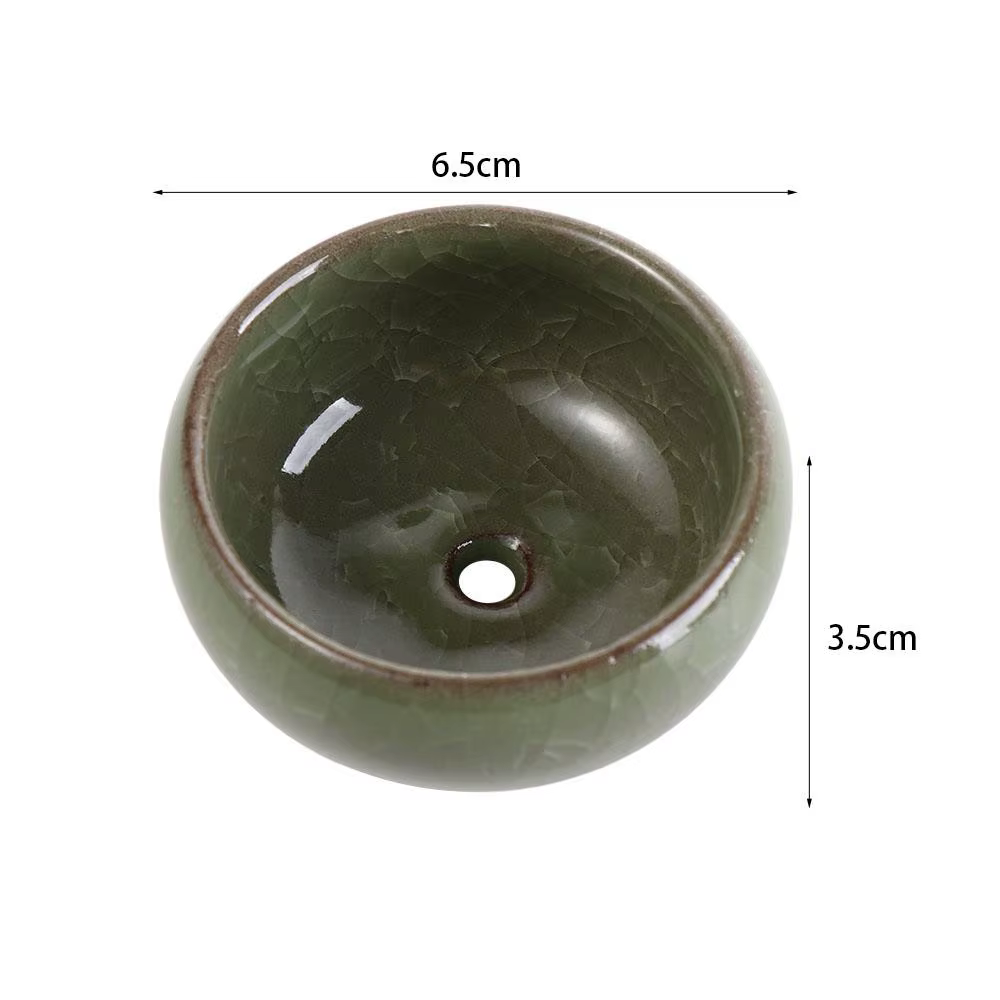 Pots de fleurs en céramique respirants effet glaçure craquelée