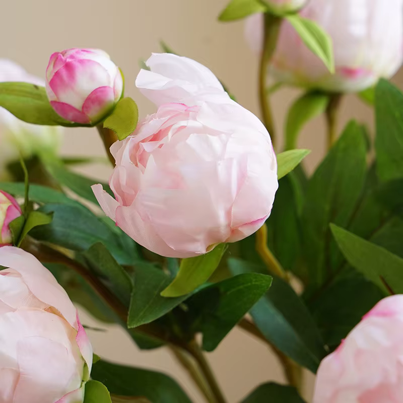 Style européen 2 têtes simulé pivoine mariage maison décoration douce Arrangement floral