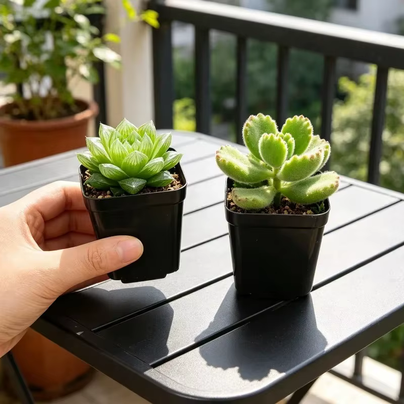 Pots de pépinière en plastique avec trous respirants