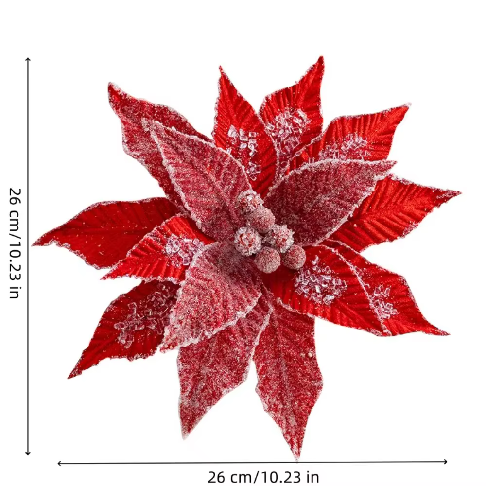 Fleur de noël luxueuse en Faux velours