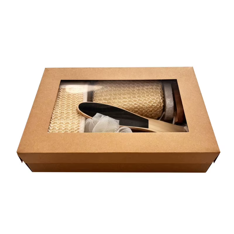 Ensemble de bain, ensemble de sept pièces, serviette de bain, brosse de bain, pierre à polir, ensemble de fleurs de bain en sisal, coffret cadeau de vacances, cadeau.