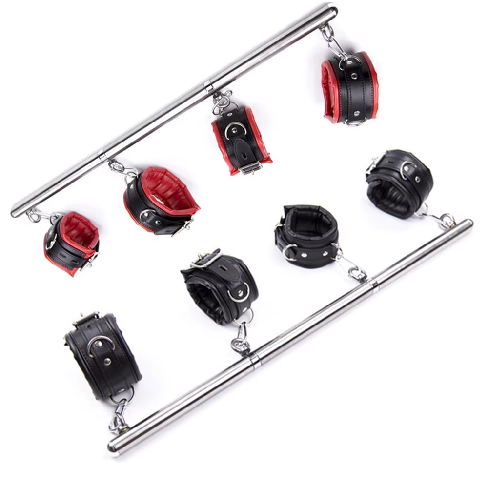 SashSex Toys pour adultes, menottes pour couples, fouet, collier de cou, barre d'épandage réglable, ensemble de bondage Bsie M, accessoires de sexe, hommes et femmes