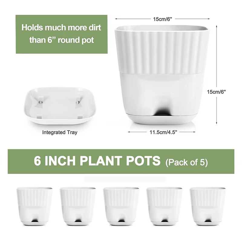 Pots de fleurs 6 pouces