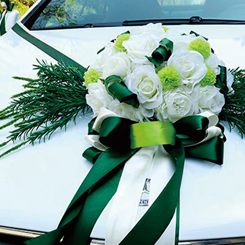 Fleurs artificielles pour décoration de voiture de mariage