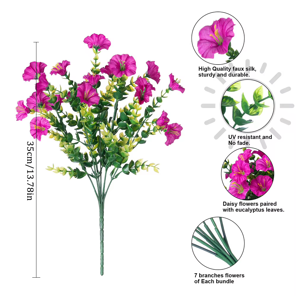 Fleurs artificielles pour décoration extérieure