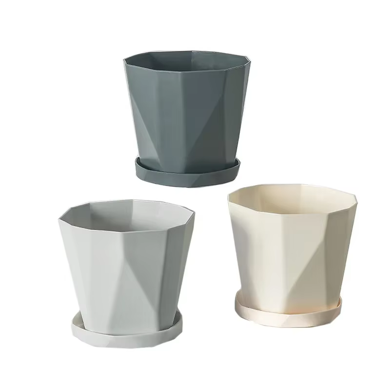 Pots de fleurs en plastique pour intérieur et extérieur