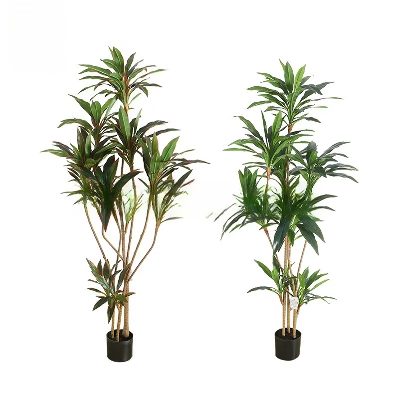 Plante verte simulée velours haut de gamme fer brésilien fausse