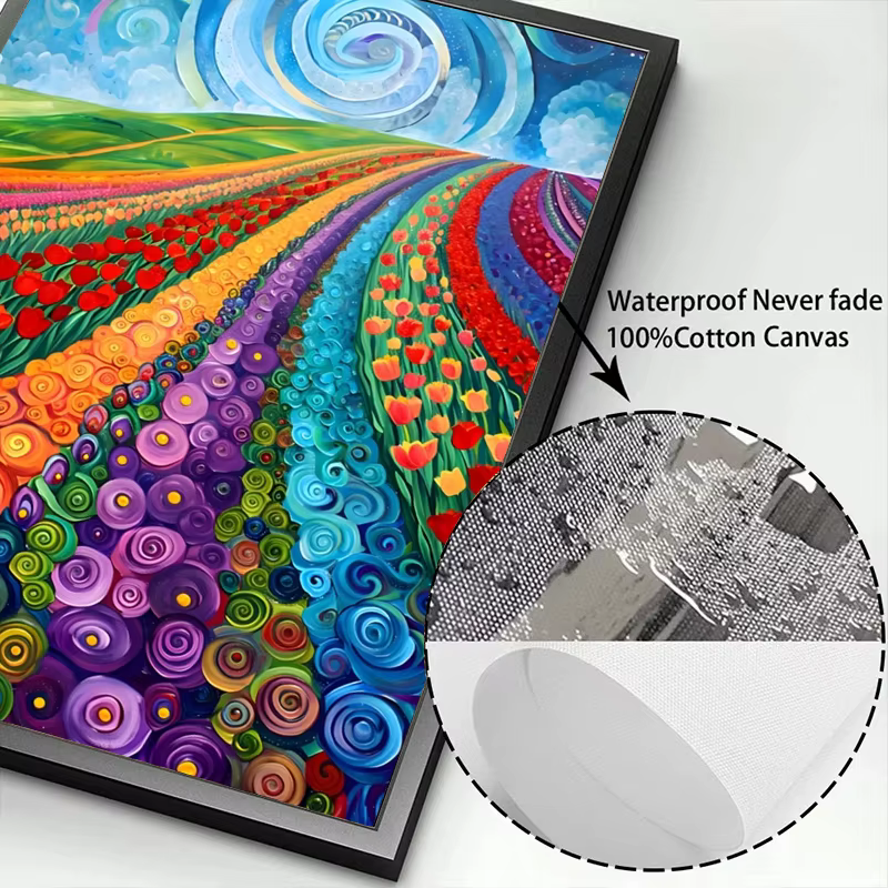 Toile de peinture de fleurs abstraites