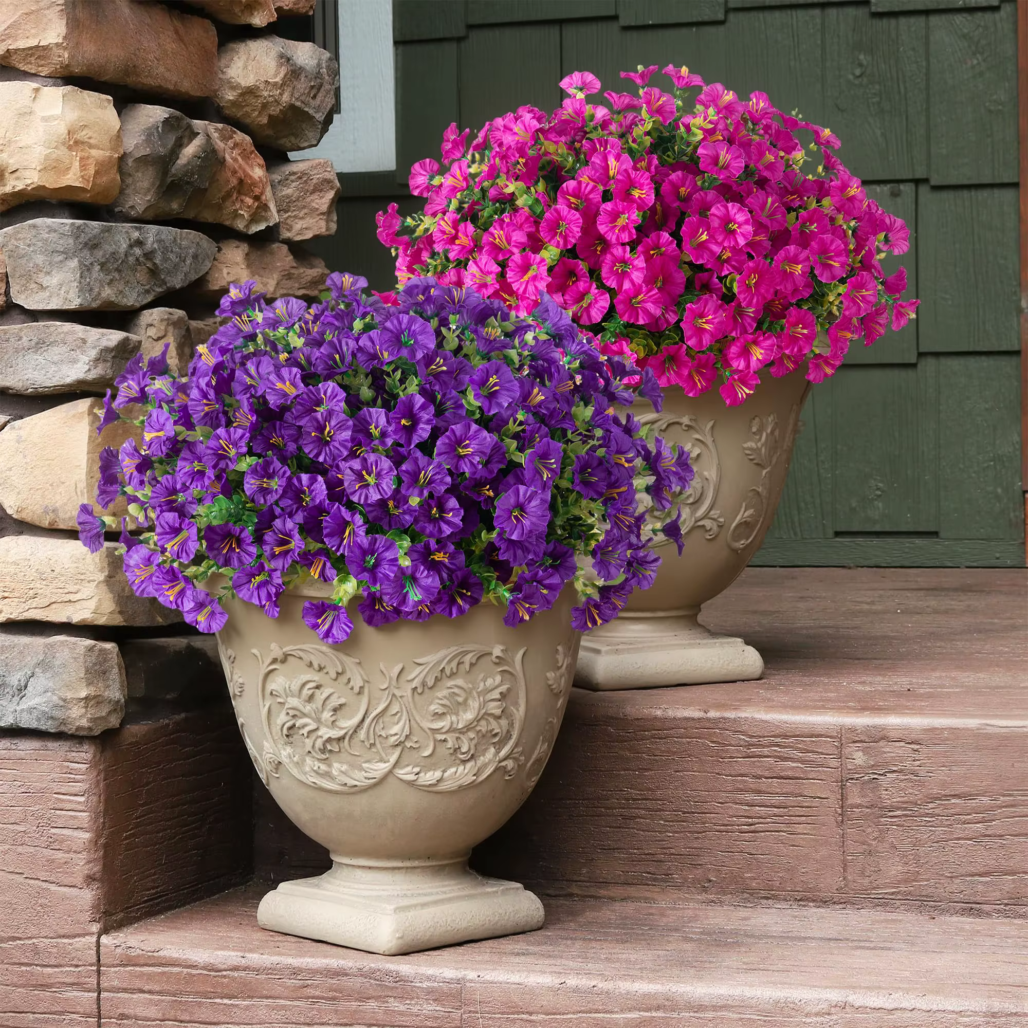 Fleurs artificielles pour décoration extérieure