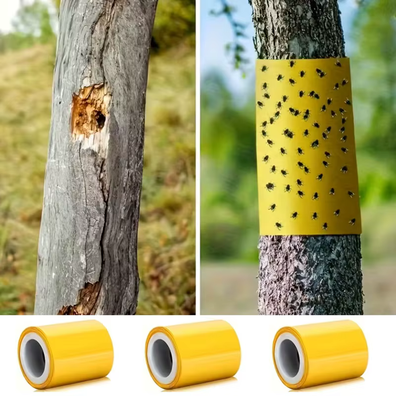 Ruban adhésif Double face jaune anti-insectes