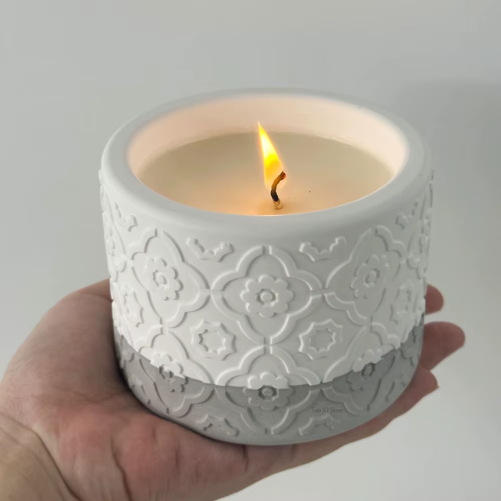 Pot de fleur en béton, moule en Silicone