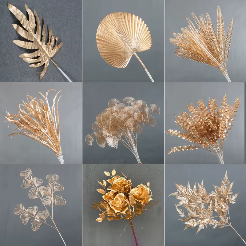 Plantes Dorées Artificielles Cuir oral elu Érable