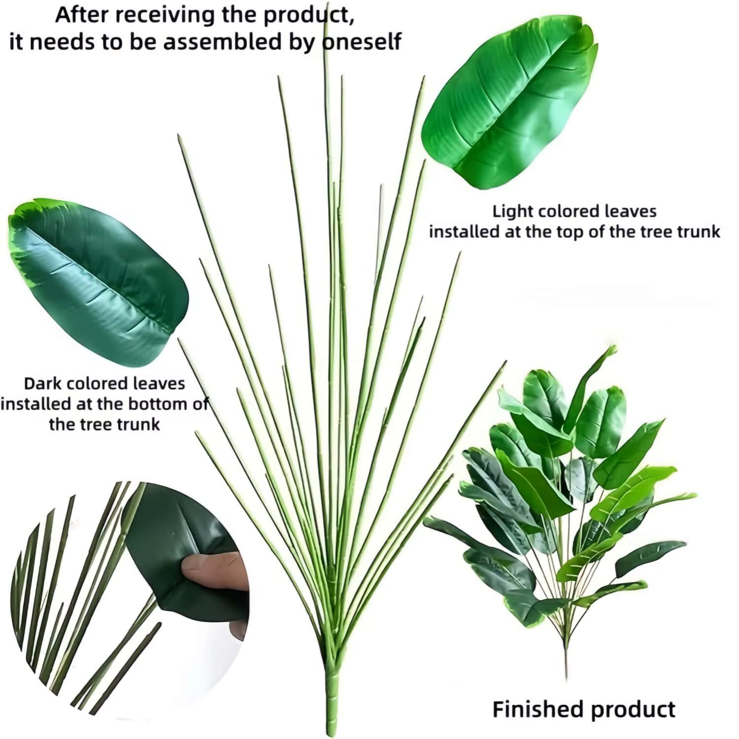 Grands plantes oiseau de paradis artificielles réalistes