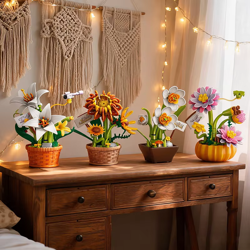 Petites plantes en pot style Ins