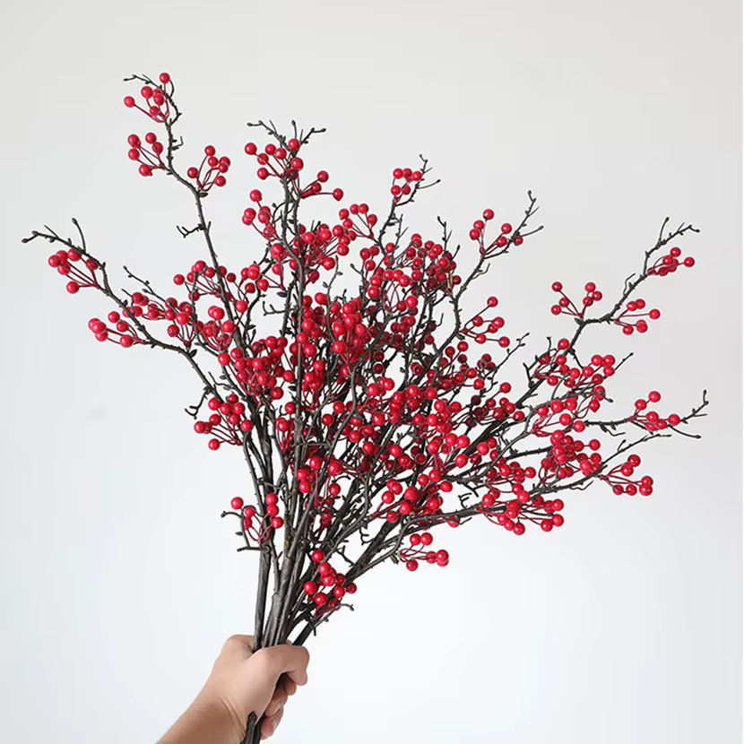 Plantes Artificielles Houx Petit Fruit Rouge
