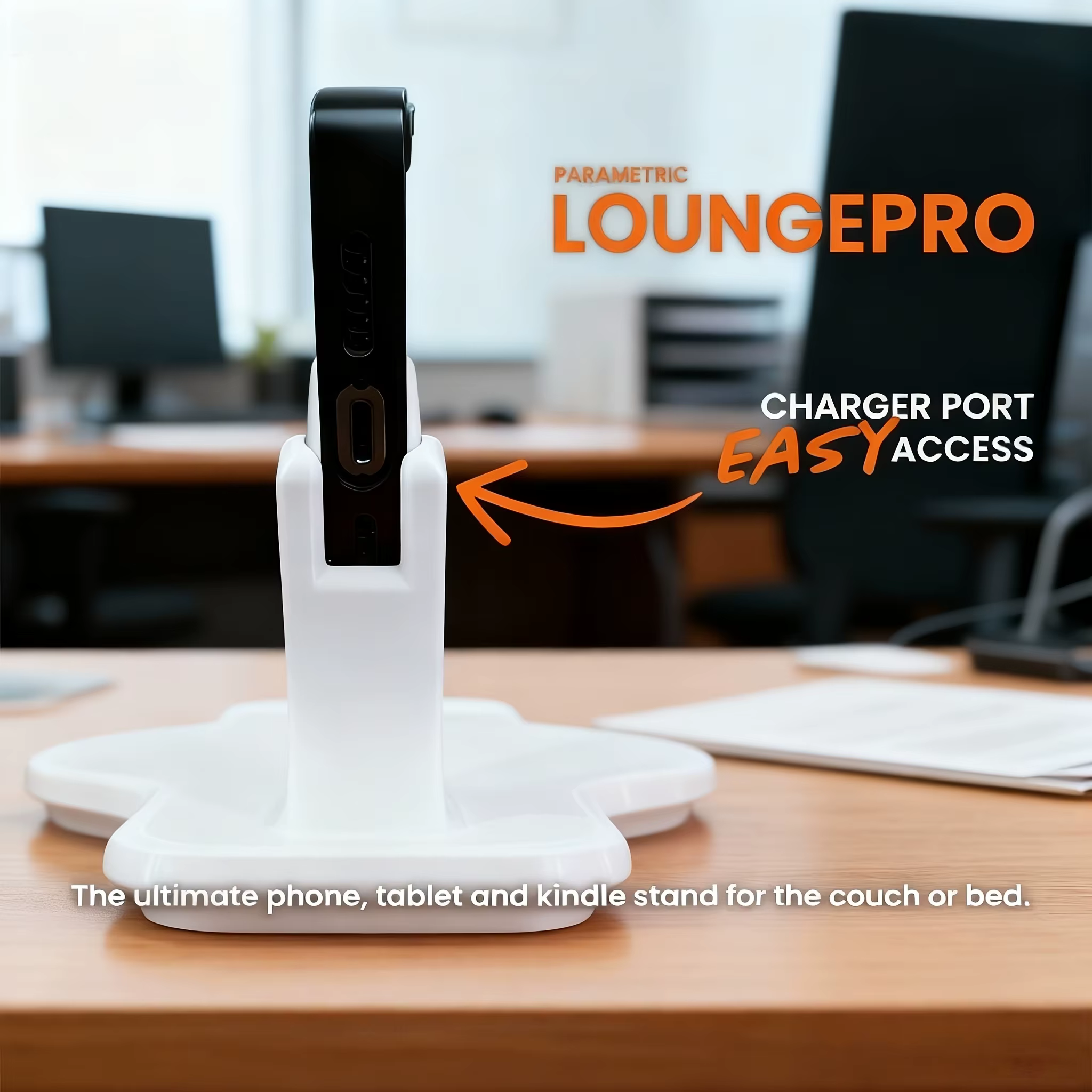 1 support de téléphone portable à placer sur le côté du lit |     Conception mains libres et anti-chute, un gadget parfait pour le chevet ou les canapés du salon ! Base incurvée ergonomique, poignée a