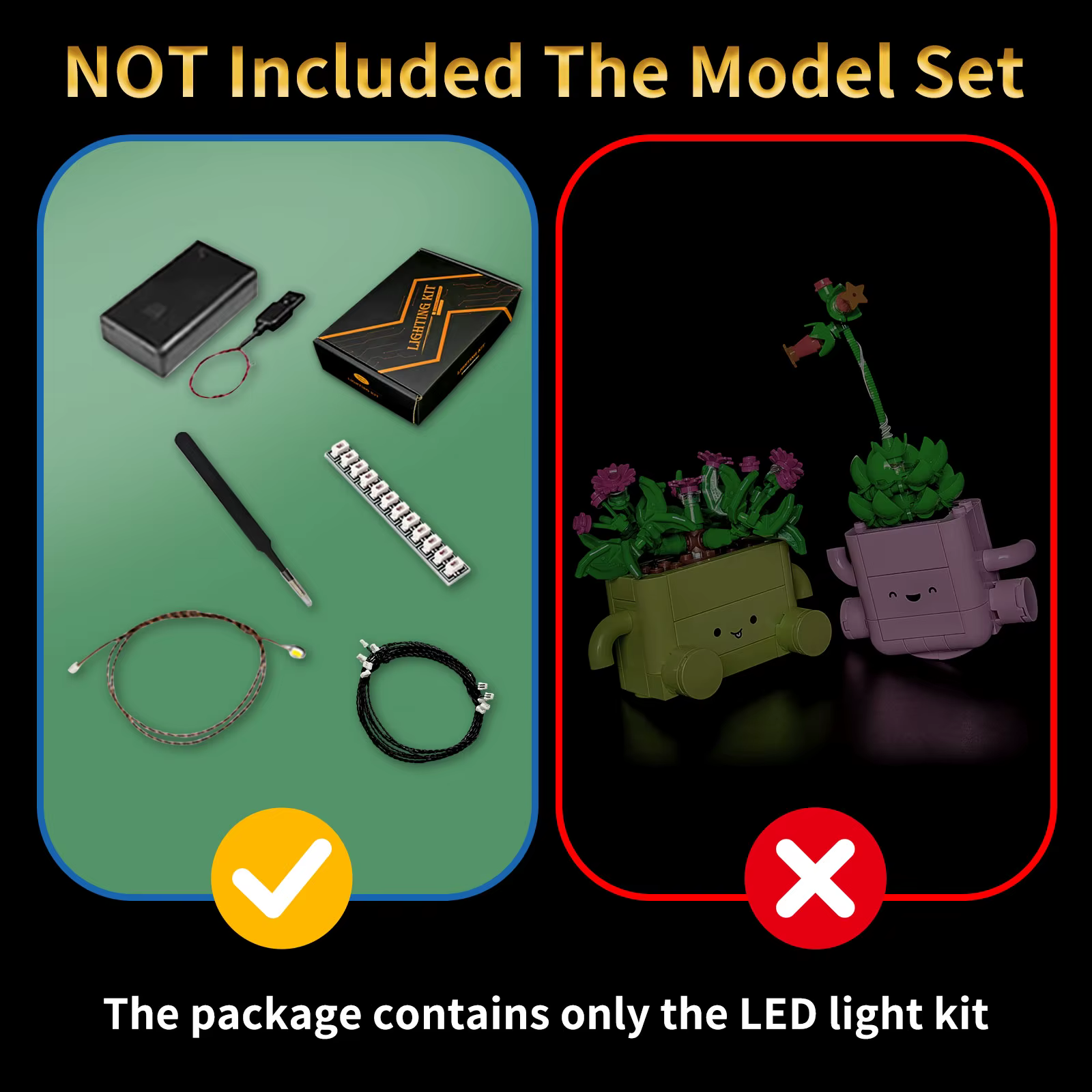 Kit d'éclairage LED LYBMTWF compatible avec Lego 11506 Rocking Plants (ne comprend pas les briques du modèle)