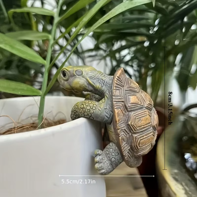 Statue de tortue de jardin pour décoration d'aquarium, accessoires pour aquarium, pour jardin extérieur, cour, piscine, décoration paysagère, 1 pièce