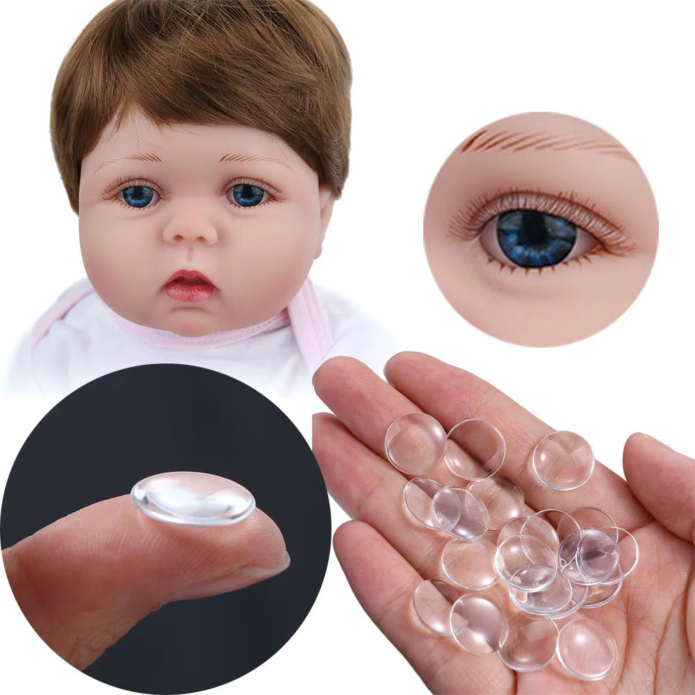20 cabochons en verre transparent, yeux ronds de 14 mm, yeux en verre Blythe, copeaux de yeux en verre, patchs pour les yeux